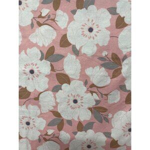 Emma & Mila White Pink Flowers Floral 42" x 2.83 yards